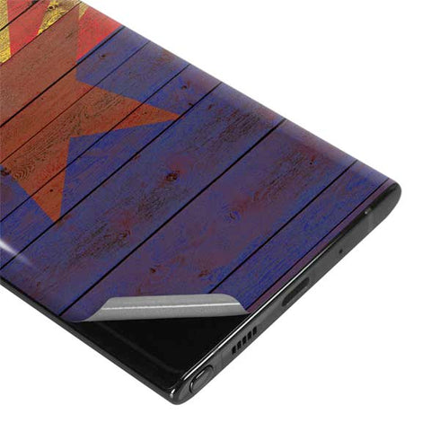 Arizona Flag Dark Wood Galaxy Note 10 Skin